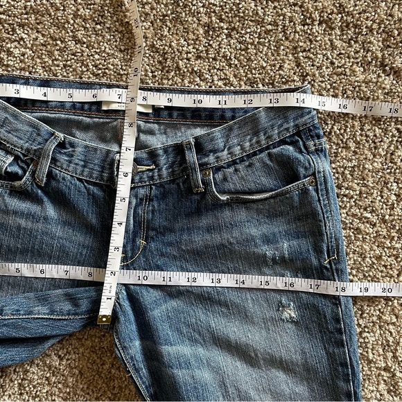 Y2K Abercrombie & Fitch Erin Low Rise Straight Jeans Women’s 2S Blue Whiskering - Picture 14 of 16
